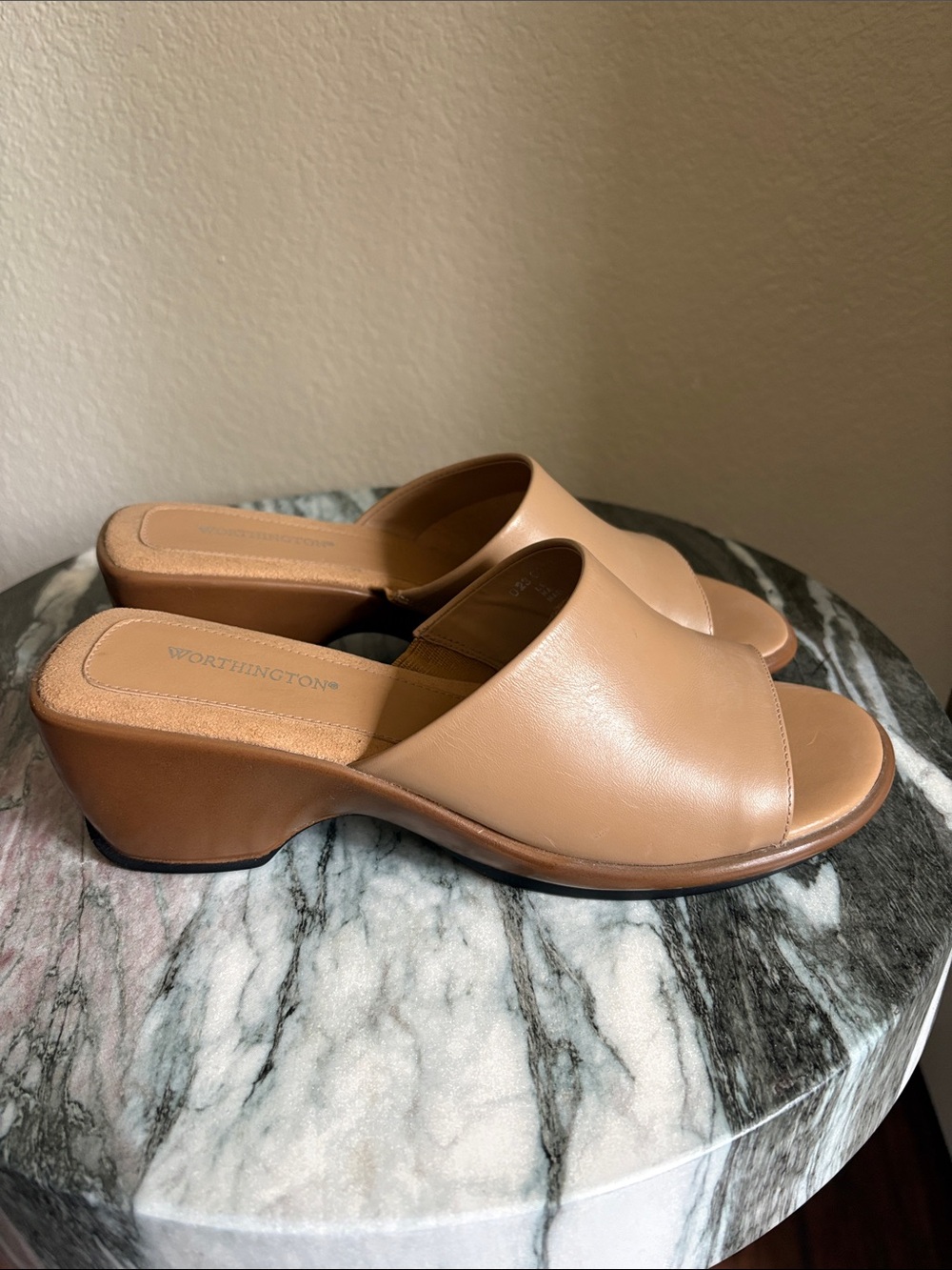 Leather heels